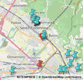 Mappa CC CENTRO SESTO, 50019 Sesto Fiorentino FI, Italia (2.40889)