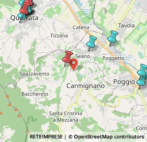 Mappa Via di Valle, 59015 Carmignano PO, Italia (3.58889)