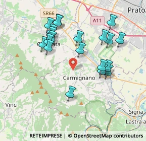 Mappa Via di Valle, 59015 Carmignano PO, Italia (3.9125)