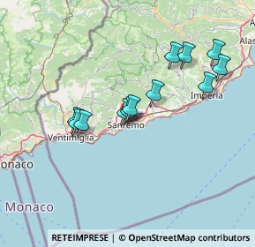 Mappa Via Alessandro Volta, 18038 Sanremo IM, Italia (12.9825)