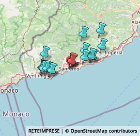 Mappa Via Alessandro Volta, 18038 Sanremo IM, Italia (9.85941)