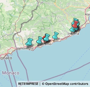 Mappa Via Meridiana, 18038 Sanremo IM, Italia (14.74)