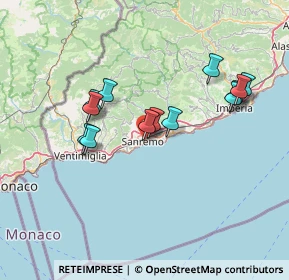 Mappa , 18038 Sanremo IM, Italia (13.28385)