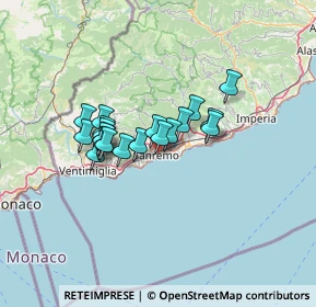 Mappa , 18038 Sanremo IM, Italia (9.8445)