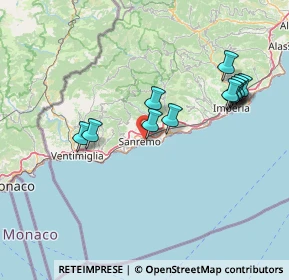 Mappa Via delle Magnolie, 18038 Sanremo IM, Italia (15.03833)