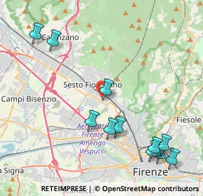 Mappa Via Petrosa 19 Centro Commerciale Sesto, 50019 Sesto Fiorentino FI, Italia (5.07727)