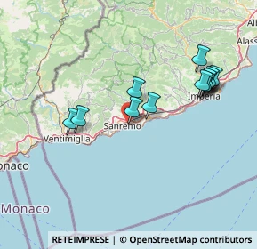Mappa Deviazione Aurelia Bis, 18038 Sanremo IM, Italia (14.79167)