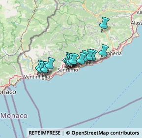 Mappa Deviazione Aurelia Bis, 18038 Sanremo IM, Italia (7.94882)