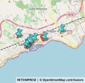 Mappa Deviazione Aurelia Bis, 18038 Sanremo IM, Italia (1.5275)