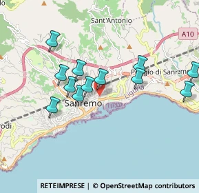 Mappa Via Peirogallo, 18038 Sanremo IM, Italia (1.75167)