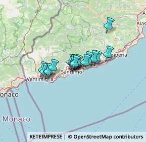 Mappa Via Peirogallo, 18038 Sanremo IM, Italia (7.78235)