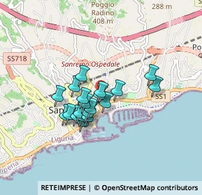 Mappa Via Peirogallo, 18038 Sanremo IM, Italia (0.6275)