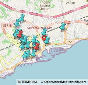 Mappa Via Peirogallo, 18038 Sanremo IM, Italia (0.936)