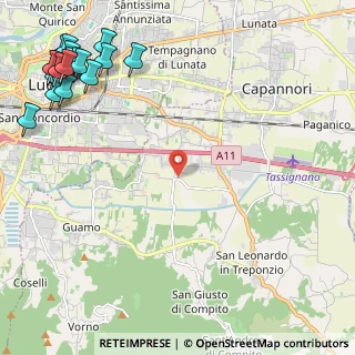 Mappa Via Traversa di Parezzana, 55012 Capannori LU, Italia (3.6125)