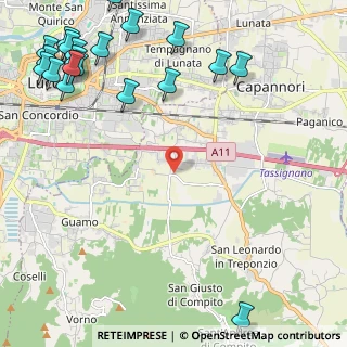 Mappa Via Traversa di Parezzana, 55012 Capannori LU, Italia (3.473)