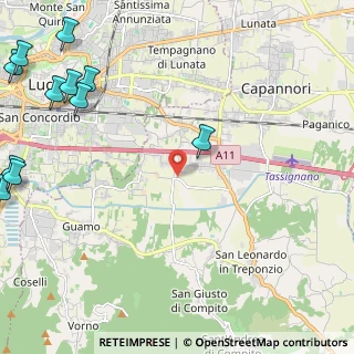 Mappa Via Traversa di Parezzana, 55012 Capannori LU, Italia (3.66091)