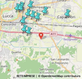 Mappa Via Traversa di Parezzana, 55012 Capannori LU, Italia (2.58833)