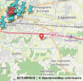 Mappa Via Traversa di Parezzana, 55012 Capannori LU, Italia (3.673)