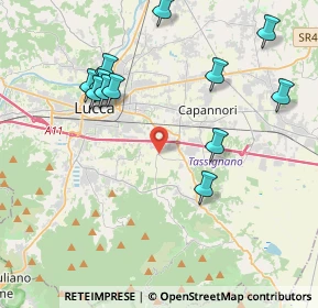 Mappa Via Traversa di Parezzana, 55012 Capannori LU, Italia (4.49167)