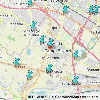 Mappa Via Aurelio Saffi, 50013 Campi Bisenzio FI, Italia (2.96667)