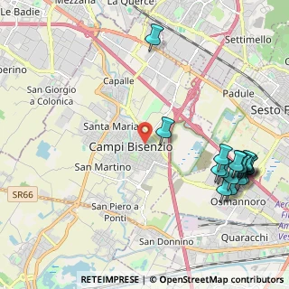 Mappa Via Vincenzo Bellini, 50013 Campi Bisenzio FI, Italia (2.81222)