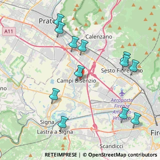 Mappa Via Vincenzo Bellini, 50013 Campi Bisenzio FI, Italia (4.81333)
