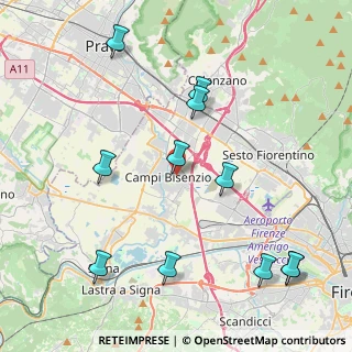 Mappa Via Vincenzo Bellini, 50013 Campi Bisenzio FI, Italia (4.96273)