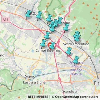 Mappa Via Vincenzo Bellini, 50013 Campi Bisenzio FI, Italia (3.80875)
