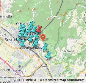 Mappa Via della Castellina, 50019 Sesto Fiorentino FI, Italia (1.678)