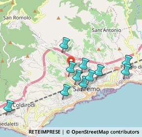 Mappa Via Senatore Ernesto Marsaglia, 18038 Sanremo IM, Italia (1.80273)