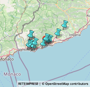 Mappa Via Senatore Ernesto Marsaglia, 18038 Sanremo IM, Italia (8.25)