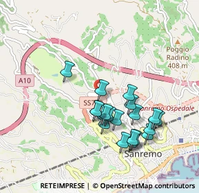 Mappa Via Senatore Ernesto Marsaglia, 18038 Sanremo IM, Italia (0.88)