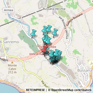 Mappa Via Frantoi e Canai 135 frazione Bussana, 18038 Sanremo IM, Italia (0.30793)