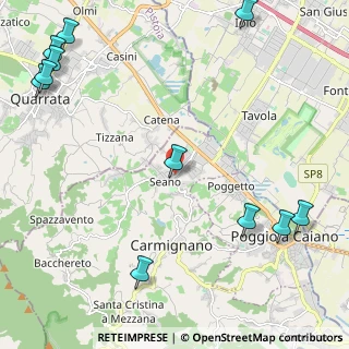 Mappa Via Antonio Gramsci, 59011 Seano PO, Italia (3.31636)