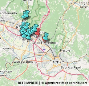 Mappa Via Renato Fucini, 50019 Sesto Fiorentino FI, Italia (6.8395)