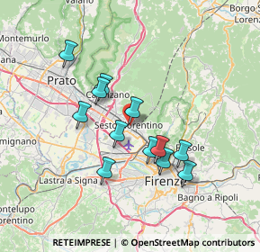 Mappa Via Renato Fucini, 50019 Sesto Fiorentino FI, Italia (6.22083)