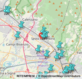 Mappa Viale Ludovico Ariosto, 50019 Sesto Fiorentino FI, Italia (5.7065)