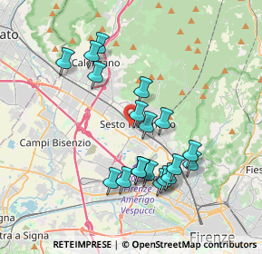 Mappa Viale Ludovico Ariosto, 50019 Sesto Fiorentino FI, Italia (3.58368)