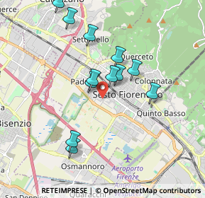 Mappa Via del Pontelungo, 50019 Sesto Fiorentino FI, Italia (1.735)