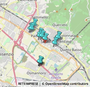 Mappa Via del Pontelungo, 50019 Sesto Fiorentino FI, Italia (1.24923)