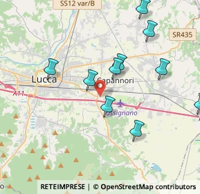 Mappa Via Scatena, 55012 Capannori LU, Italia (4.44455)