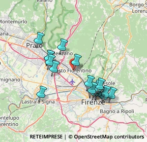 Mappa Via Giuseppe Giusti, 50019 Sesto Fiorentino FI, Italia (7.00105)