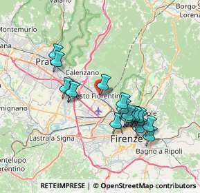 Mappa Via Giuseppe Giusti, 50019 Sesto Fiorentino FI, Italia (6.70278)