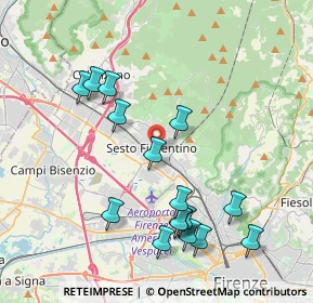 Mappa Via Giuseppe Giusti, 50019 Sesto Fiorentino FI, Italia (4.275)