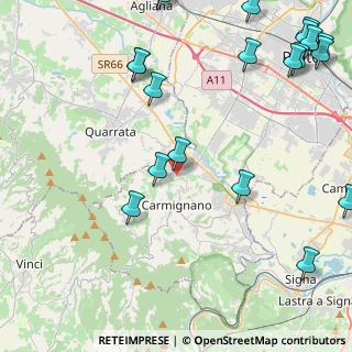 Mappa Via Pistoiese, 59015 Seano PO, Italia (6.475)