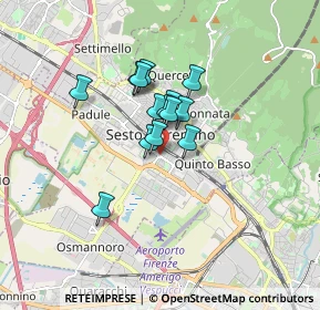 Mappa Via Cesare Pavese, 50019 Sesto Fiorentino FI, Italia (1.11929)