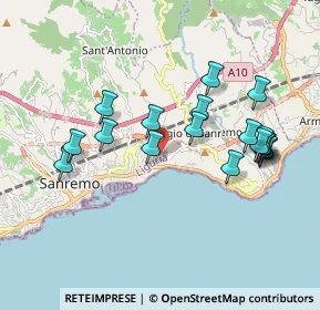 Mappa Via Val D'Olivi, 18038 Sanremo IM, Italia (1.87944)