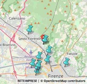 Mappa Via del Bronzino, 50019 Sesto Fiorentino FI, Italia (3.93455)