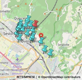 Mappa Via del Bronzino, 50019 Sesto Fiorentino FI, Italia (1.8145)