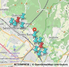 Mappa Via del Bronzino, 50019 Sesto Fiorentino FI, Italia (2.05333)